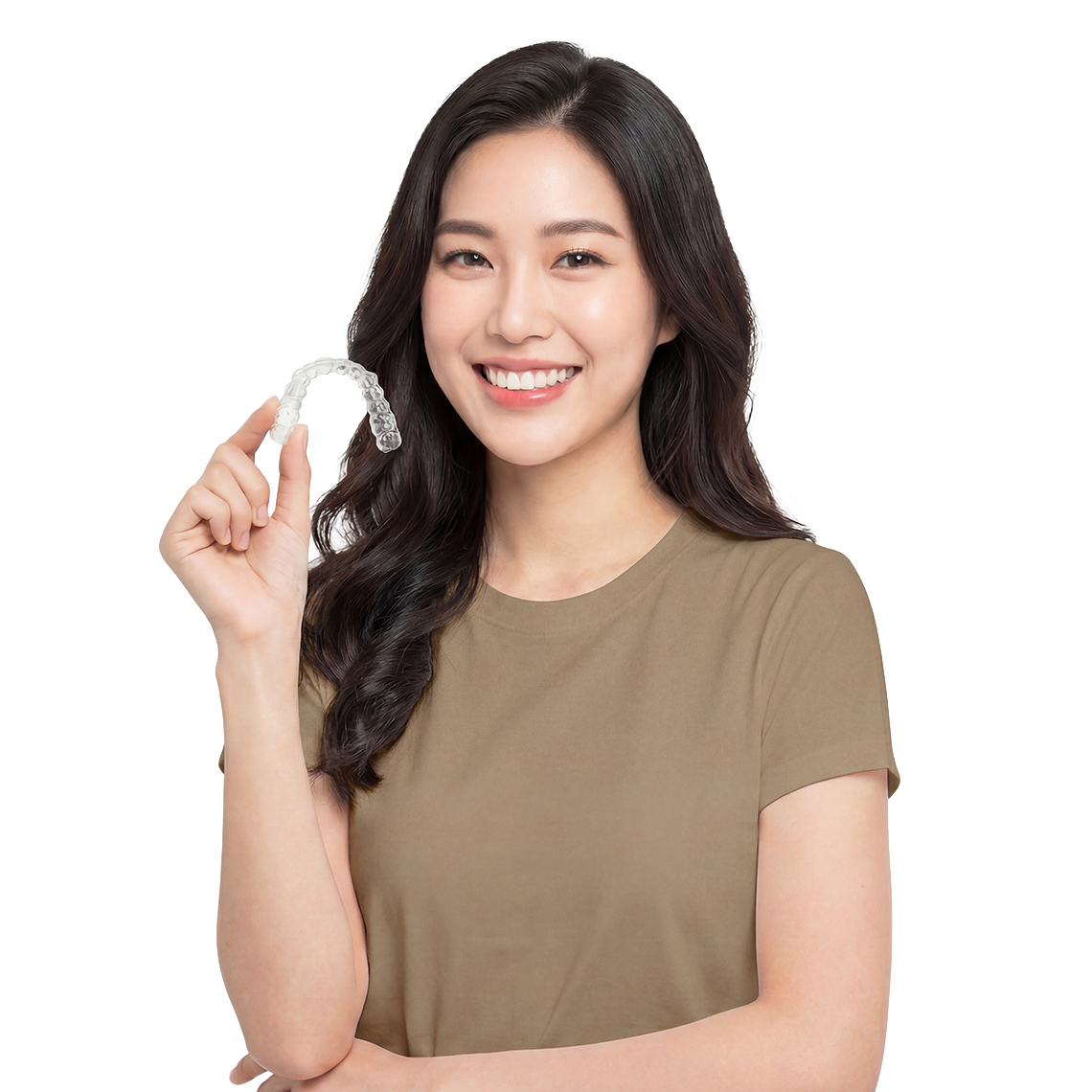 คนไข้ยิ้มมั่นใจหลังจัดฟันใส